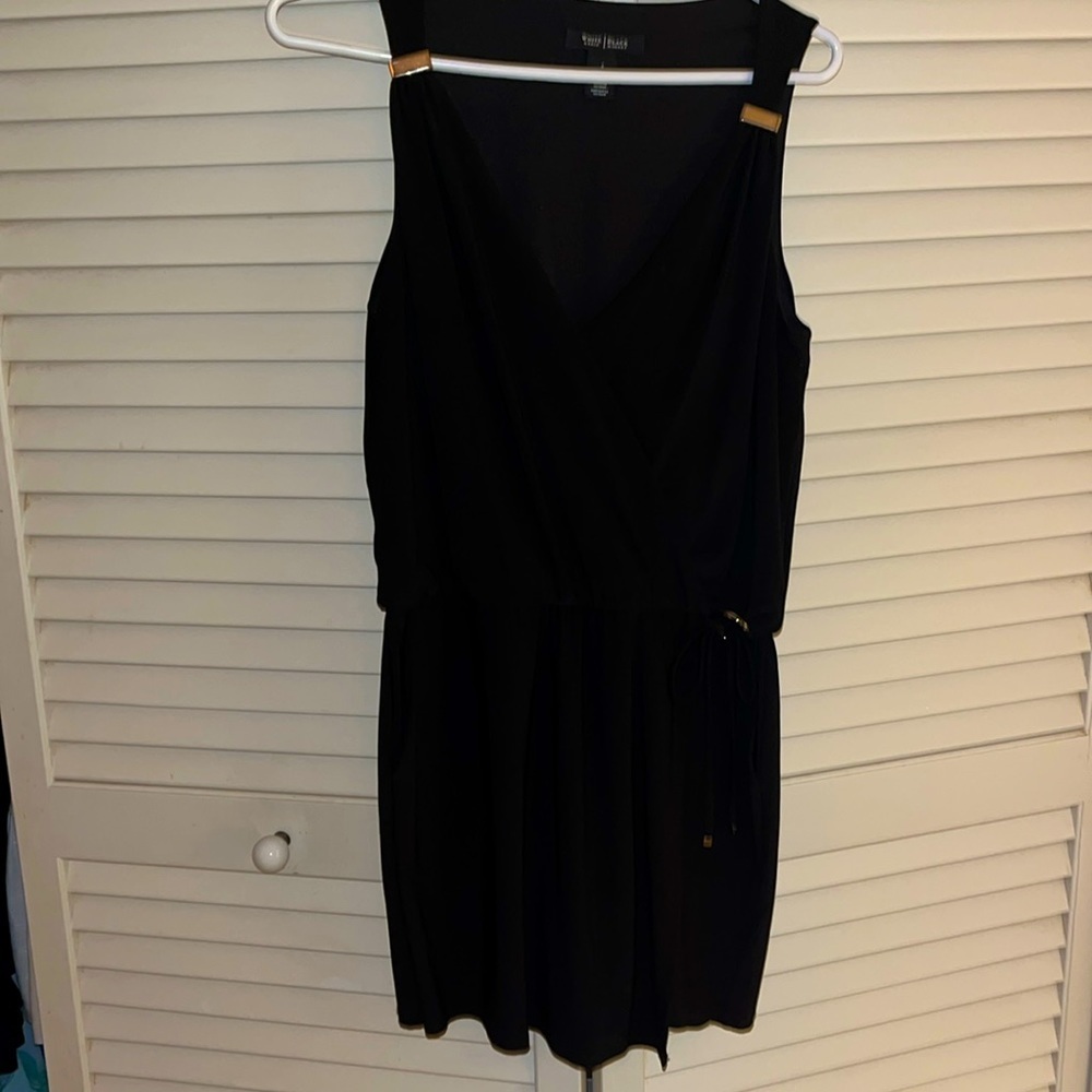 White House Black Market Black‎ Dress w/skort 4 NWOT